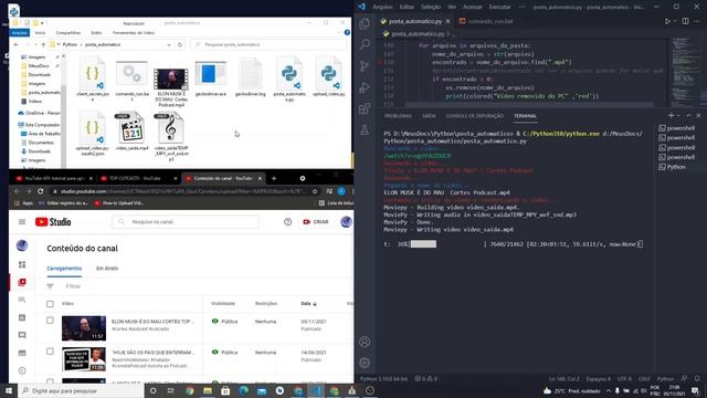 #python POSTANDO vídeo no YOUTUBE com PYTHON + APi do YOUTUBE смотреть онлайн