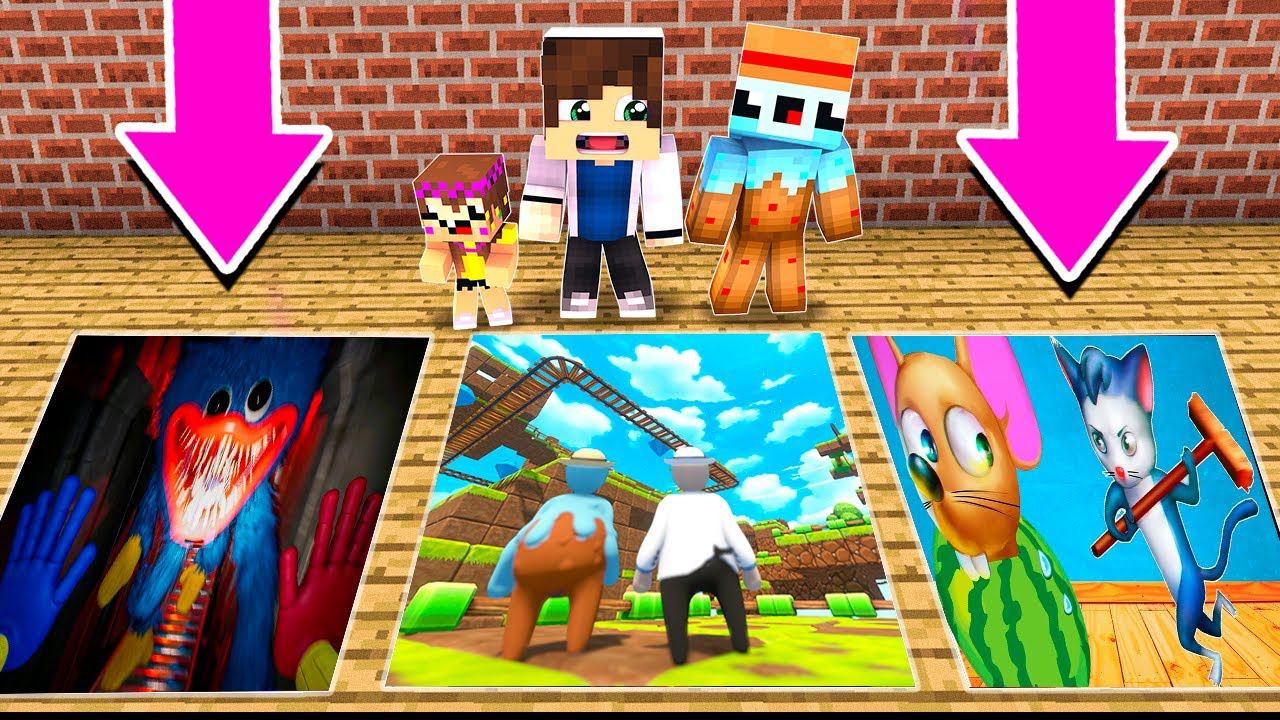 ЯМА КОШКИ МЫШКИ Хагги Вагги И ЧЕЛОВЕЧКИ ИЗ ПЛАСТИЛИНА в МАЙНКРАФТ ! ДЕВОЧКА ВИДЕО ТРОЛЛИНГ MINECRAFT смотреть онлайн