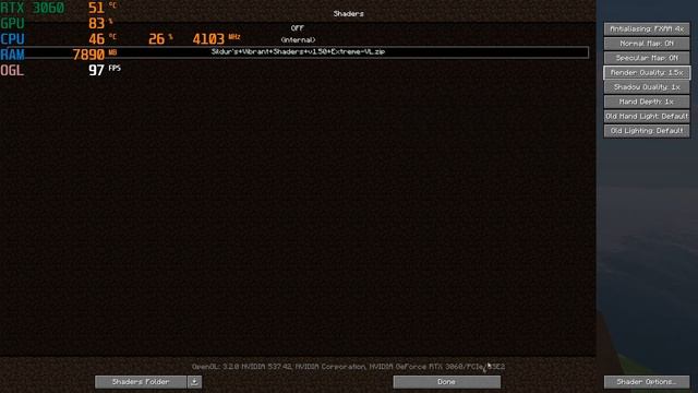 RTX 3060 + I3 12100F Minecraft 1.20.1 Shaders FPS Test! смотреть онлайн