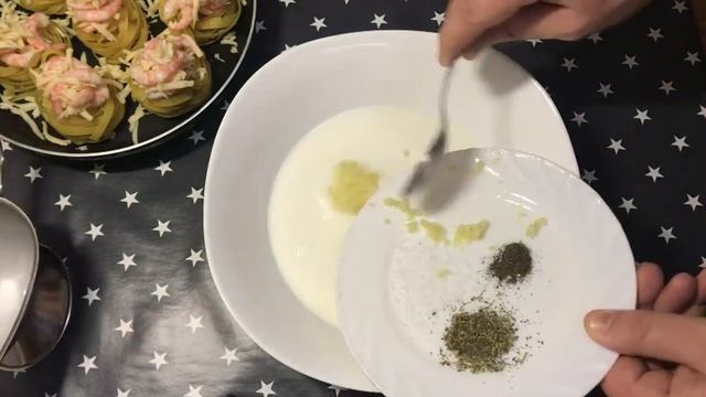 "Гнёзда" с креветками в сливочно-чесночном соусе (для любителей пасты) смотреть онлайн