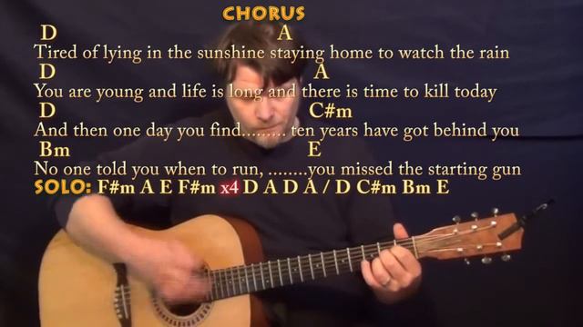 Time (Pink Floyd) Guitar Cover Lesson with Chords/Lyrics смотреть онлайн