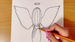 Как Нарисовать АНГЕЛА Очень Легко шаг за шагом || Как Нарисовать Девушку С Крыльями Ангела