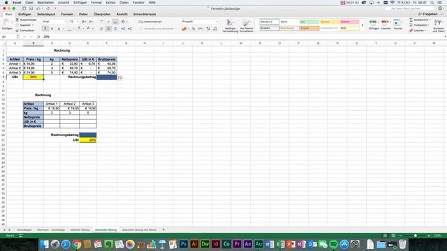 Absoluter Bezug in MS Excel 2016 for Mac смотреть онлайн