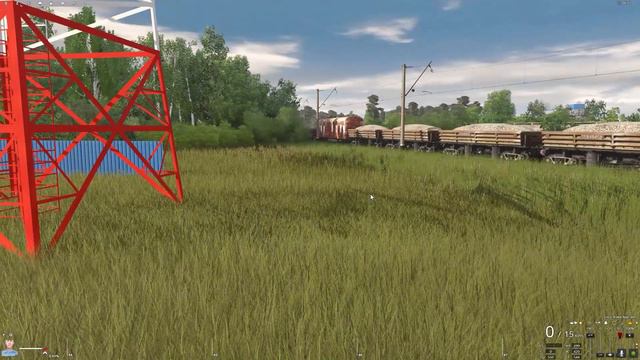 2ТЭ10М прибывает с вертушкой на ст.Ржевка. Trainz19|TRS19 смотреть онлайн
