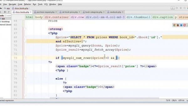 Episode 69 - Advanced web development tutorial with PHP and MySQL -  Set book price part 3