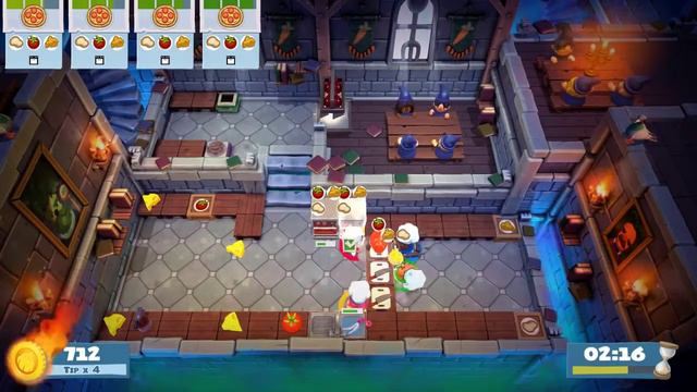 Overcooked 2 Level 3-1 4 Stars 4 Player Co-op (Completed)