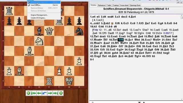 ChessBase Light 2009 - how to analyze positions using the built-in chess engine смотреть онлайн