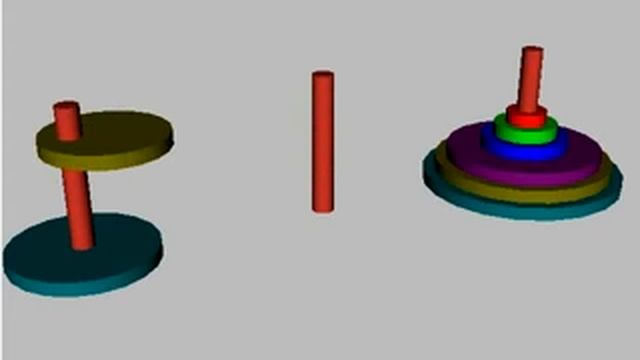 Tower of Hanoi problem for 6,7, and 8 discs with VTK смотреть онлайн