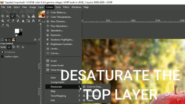 How to Desaturate Parts of an Image. (GIMP 2.10 Tutorial) смотреть онлайн