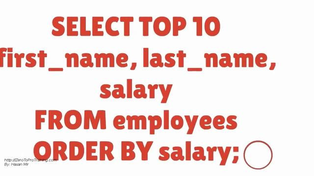 Select Top N Query смотреть онлайн