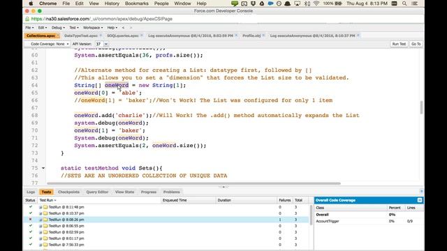 Apex Workshop Webinar 3: Collections смотреть онлайн
