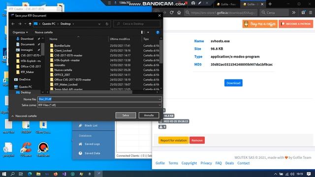 RTF Generator POC - Document Office CVE Exploit - by R4v3n смотреть онлайн