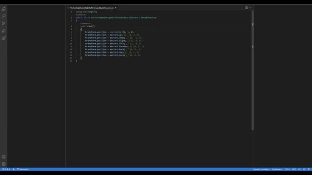 Unity C#. Vector3 up down right left forward back one zero. Справочник. Мусин Михаил. смотреть онлайн