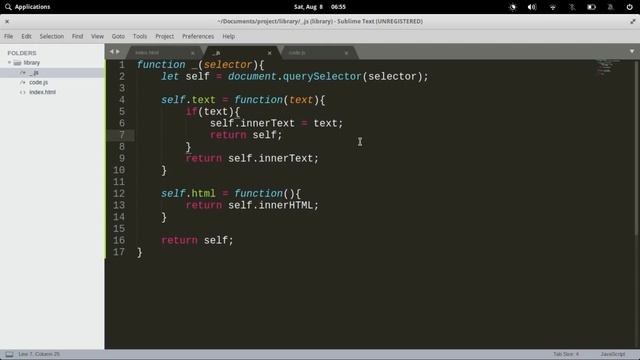 How to Create Your Own JavaScript Library | jQuery Clone смотреть онлайн