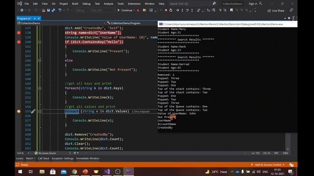 Ch 5B - Collections Stack Queue Dictionary String pool. Quick & Easy C# for beginners. смотреть онлайн