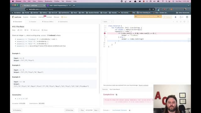 LeetCode exercises in Kotlin #1 - FizzBuzz смотреть онлайн