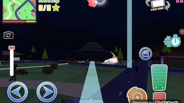 Летаю на летающей тарелке в игре Dude Theft wars смотреть онлайн