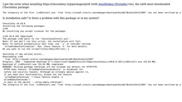 Is "the integrity of the file x has not been verified" an user error смотреть онлайн