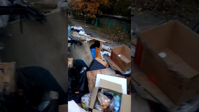 В Челябинске, в Ленинском районе не вывозят мусор. смотреть онлайн
