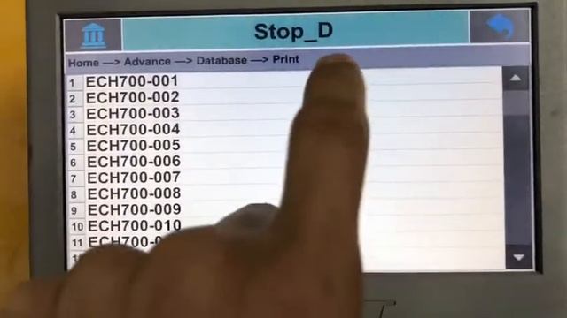 Печать переменного матричного кода, термо-струйным принтером