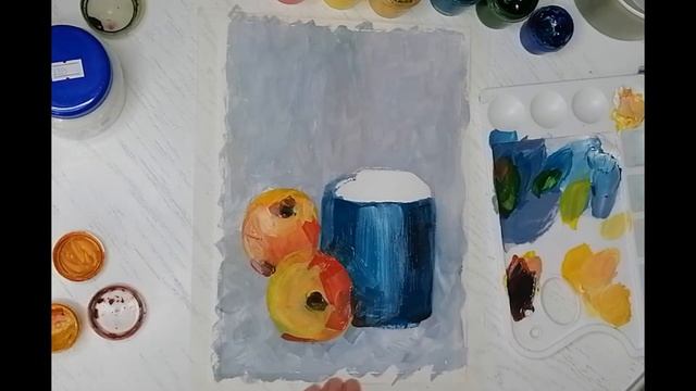 Простое рисование Рисуем с Любовью Натюрморт с натуры Гуашь Draw with Love смотреть онлайн