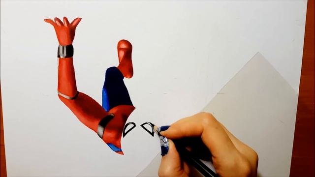 3D Colored Pencil Drawing of Spiderman: Homecoming - Speed Draw | Jasmina Susak смотреть онлайн