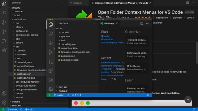 VS Code tips — The Open Folder Context Menus extension смотреть онлайн