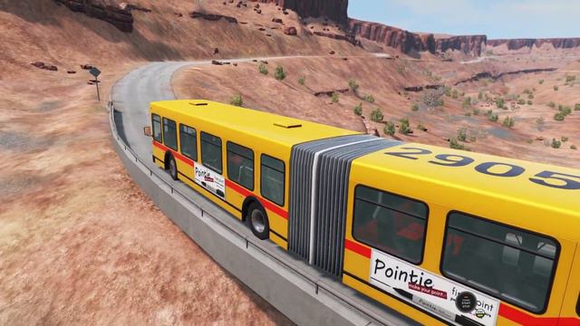 BeamNG Drive - Articulated Bus Test Drive in Utah смотреть онлайн