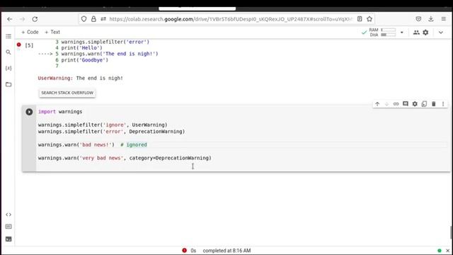 python warnings and with function (beginner - intermediate) смотреть онлайн