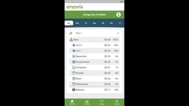 Emporia App – Setting the Time Interval on the Home Page смотреть онлайн