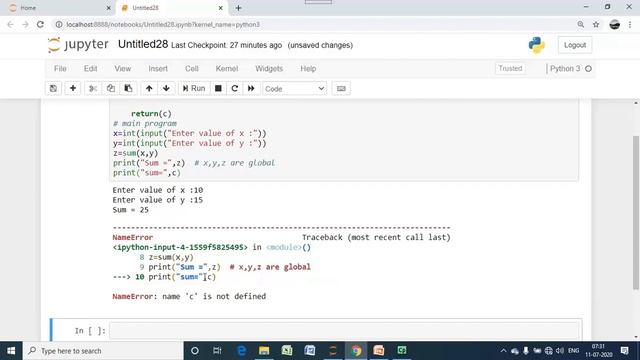 Scope of variable in Python смотреть онлайн