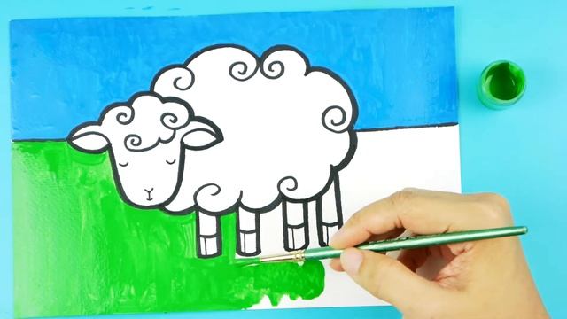 HOW TO DRAW A SHEEP Farm Animals Drawing | Cute Easy Drawings