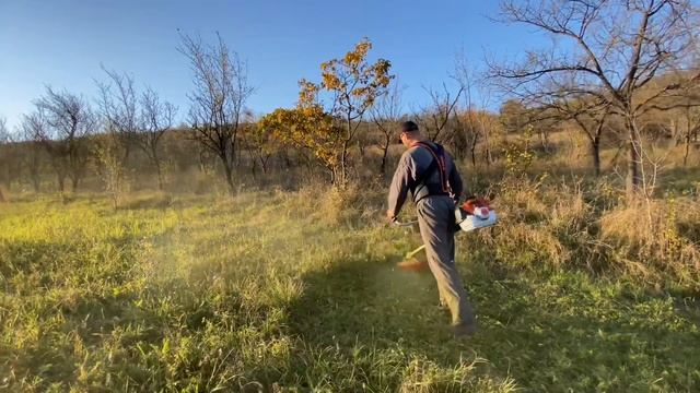 Stihl Fs 490 C- EM with durocut 40-4 trimmer head 4 mm in action !!! ??? ( motocoasa Stihl ) смотреть онлайн