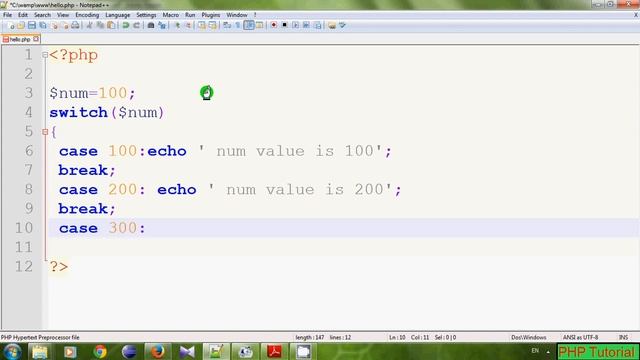 php tutorials - switch смотреть онлайн