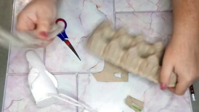 DIY Поделки из лотков от яиц. Гусь из картона. Декор своими руками смотреть онлайн