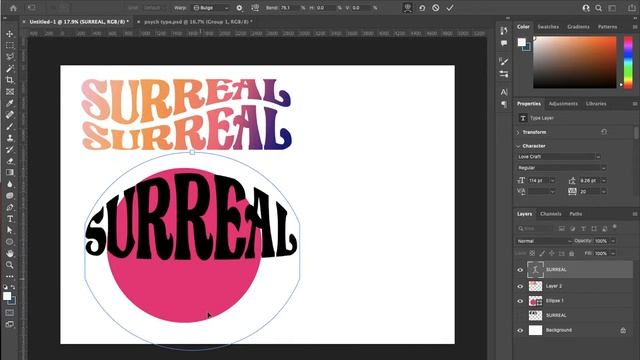 Psychedelic Style Typography смотреть онлайн