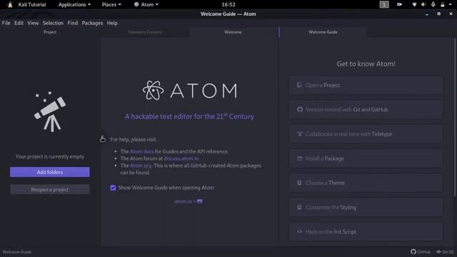 How to Install ATOM [Text Editor] Kali Linux 2022 смотреть онлайн