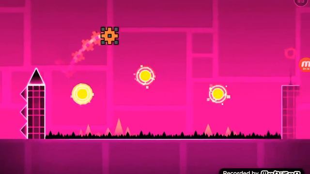 GEOMETRY DASH. Прохождение 3 уровня, это очень красиво)))!!!! смотреть онлайн