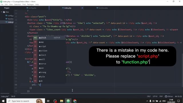 Like Dislike System With HTML, CSS, JavaScript, PHP & MySQL | Build Like Dislike System In Ajax, PH смотреть онлайн