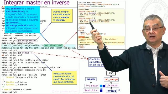 Mooc Git y GitHub - Integración de ramas con merge смотреть онлайн