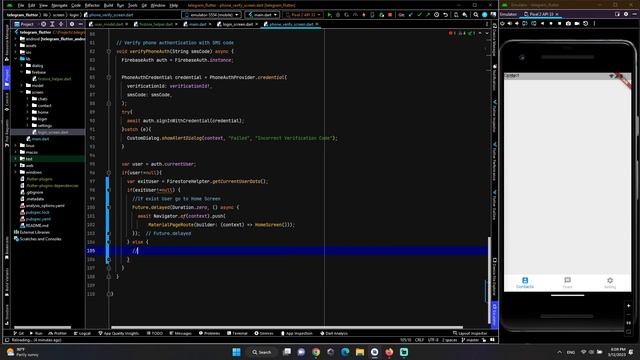 Add cloud firebase to flutter and check exist user - Telegram Flutter PART 9 смотреть онлайн