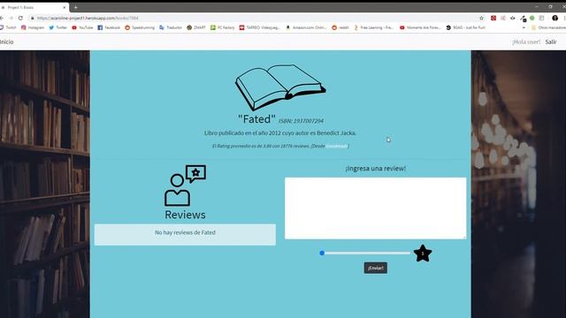 Web Programming with Python and JavaScript - Project 1: Books смотреть онлайн