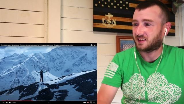 Кавказские горы, Эльбрус с квадрокоптера | Caucasus Mountains, Elbrus Region | American Reacts