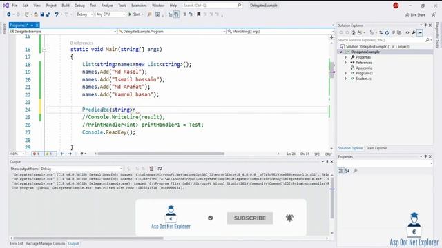 Predicate delegate in C# | Generic Delegate In C# | C# Bangla Tutorial | Advanced C# смотреть онлайн