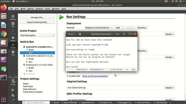 Qt for android app setup and run on ubuntu 18.04 | Qt setup run for android | Qt installation смотреть онлайн
