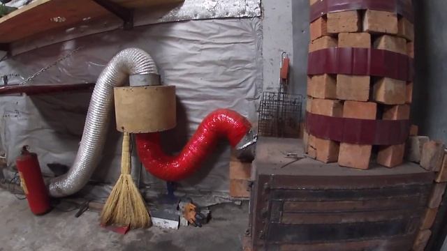 Печь буржуйка в гараж с обдувом при помощи вентилятора для обогрева гаража часть 1 смотреть онлайн