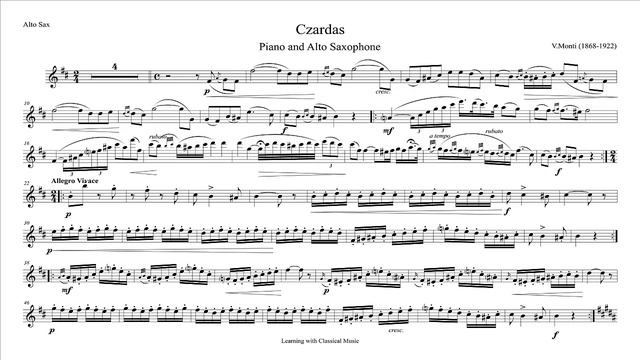 Czardas V. Monti (Alto Saxophone and piano Arrangement) смотреть онлайн