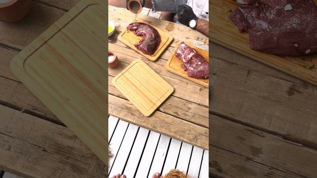 Стейк из говядины на мангале смотреть онлайн