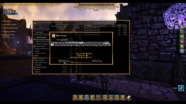Как управлять вендором. Shroud of the Avatar: Forsaken Virtues. смотреть онлайн