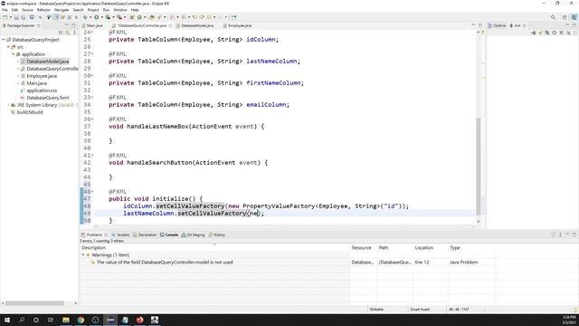 Linking the TableView and ObservableList смотреть онлайн